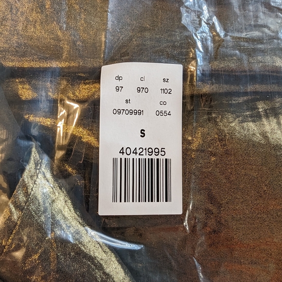 Express Gold Metallic blouse S new - Picture 15 of 16